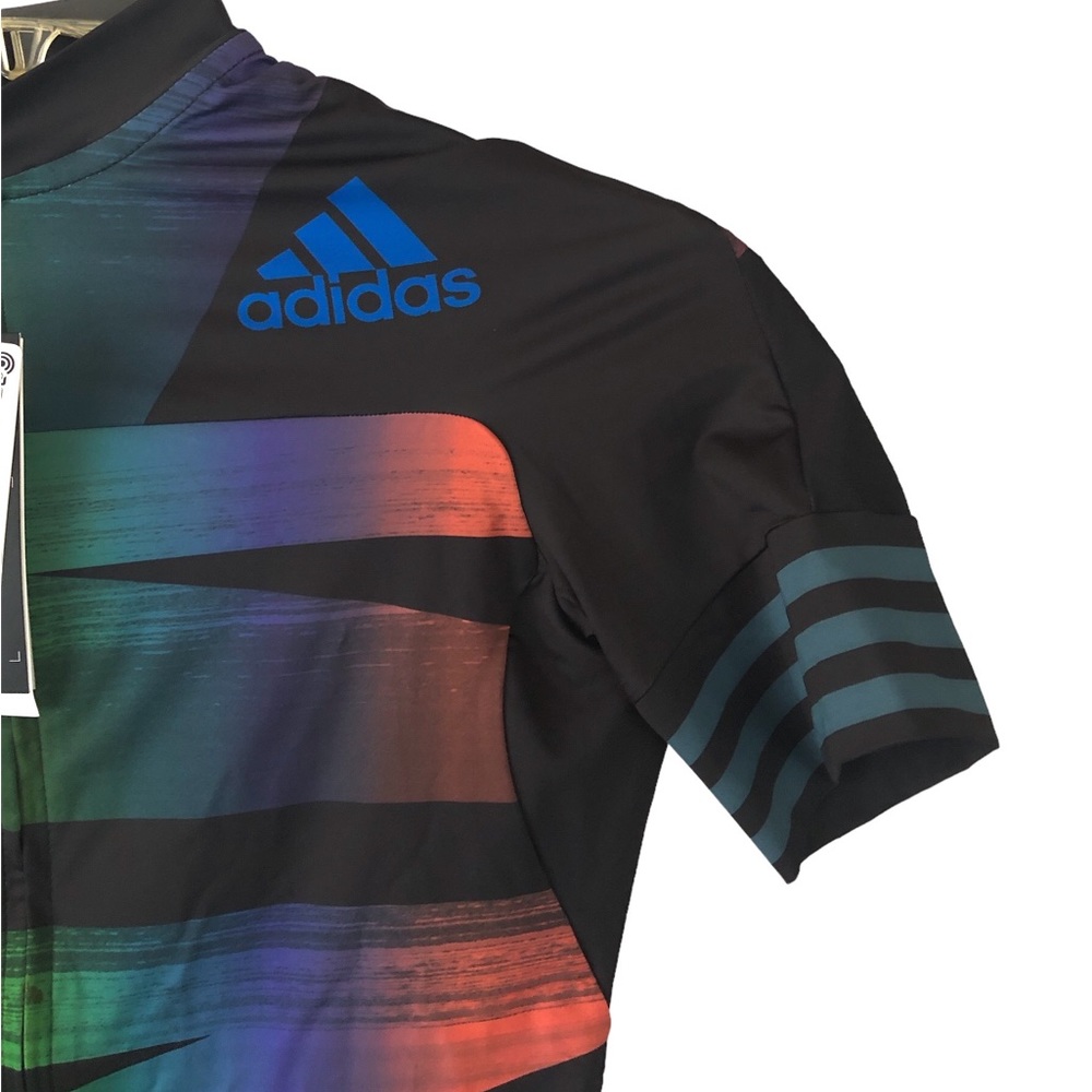 NEW WITH TAGS! Women's Adidas Adistar Pride Aerodynamic Cycling Jersey. Size L - Picture 9 of 16